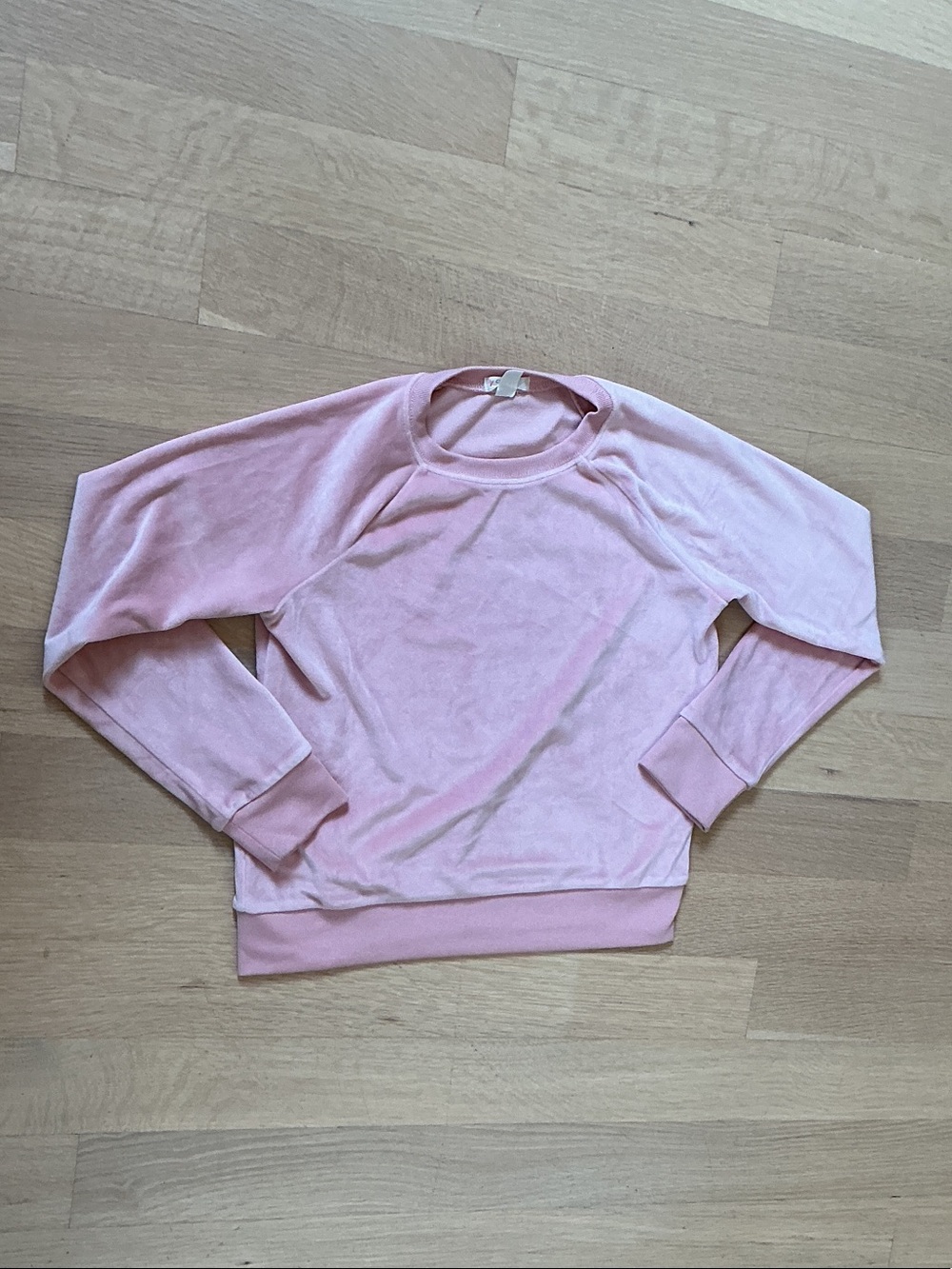 Crewcuts Pink Velour Raglan Pullover